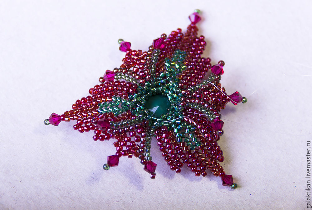 Процесс изготовления цветка-брошки «Фантазия» с кристаллом Swarovski, фото № 31