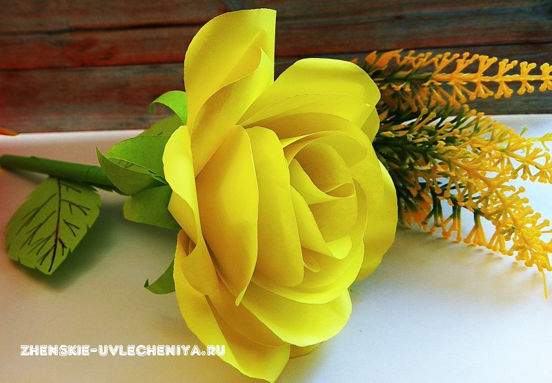 розы из цветной бумаги