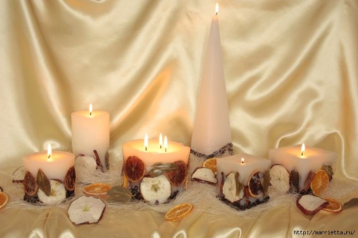 Создаем свечи с использованием пищевых продуктов и природных материалов (6)
