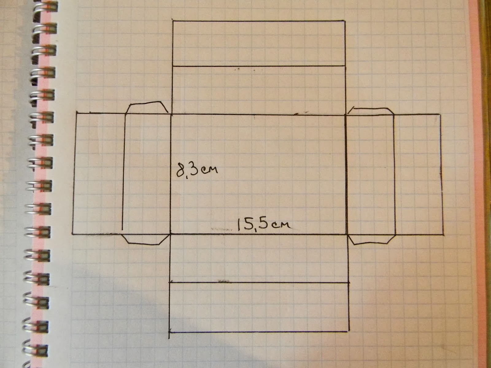 Эскиз шкатулки с размерами