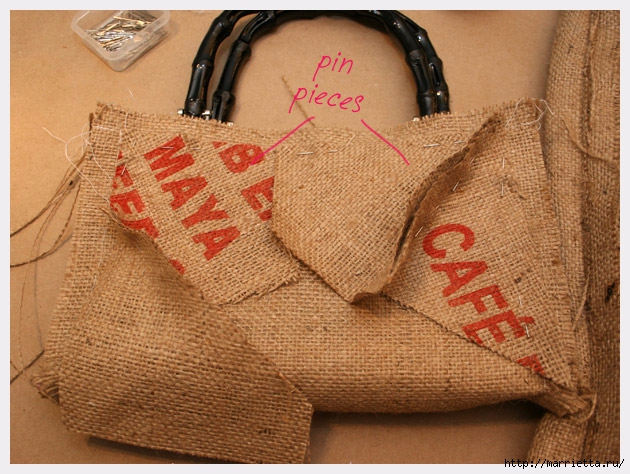 Креативная сумка из мешковины от Cathy. Мастер-класс