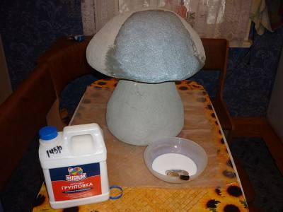 Как сделать грибочки из пенопласта и монтажной пены (26) (400x300, 74Kb)