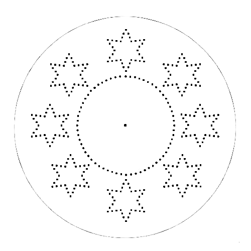Нитяная графика (изонить (изображение нитью), ниточный дизайн) — графическое изображение, выполненное нитками на любом твёрдом основании. Схема для сверления дисков 3