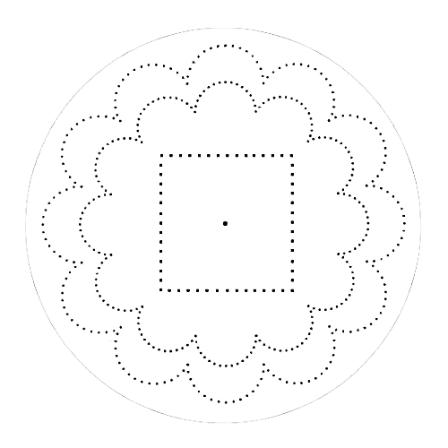 Нитяная графика (изонить (изображение нитью), ниточный дизайн) — графическое изображение, выполненное нитками на любом твёрдом основании. Схема для сверления дисков 6