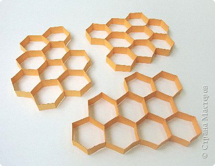 Бумагопластика: Пчёлки на сотах